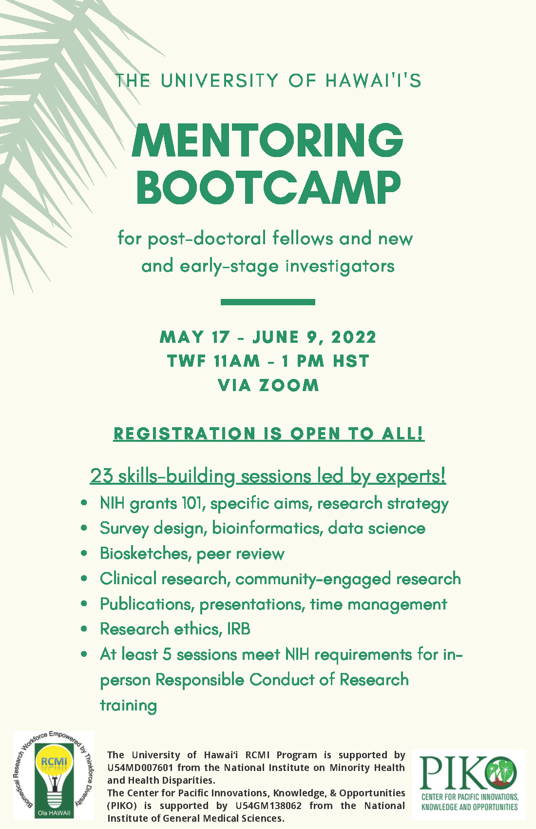 Ola Hawaii Bootcamp Flyer